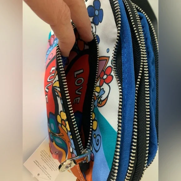 Brighton Power Of Love Convertible Graphic Crossbody/Shoulder Bag NWT - Picture 9 of 14